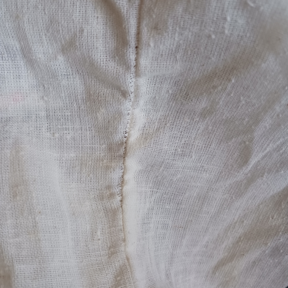 Cream Long Sleeve Maxi Dress with Red Trim - Picture 10 of 15